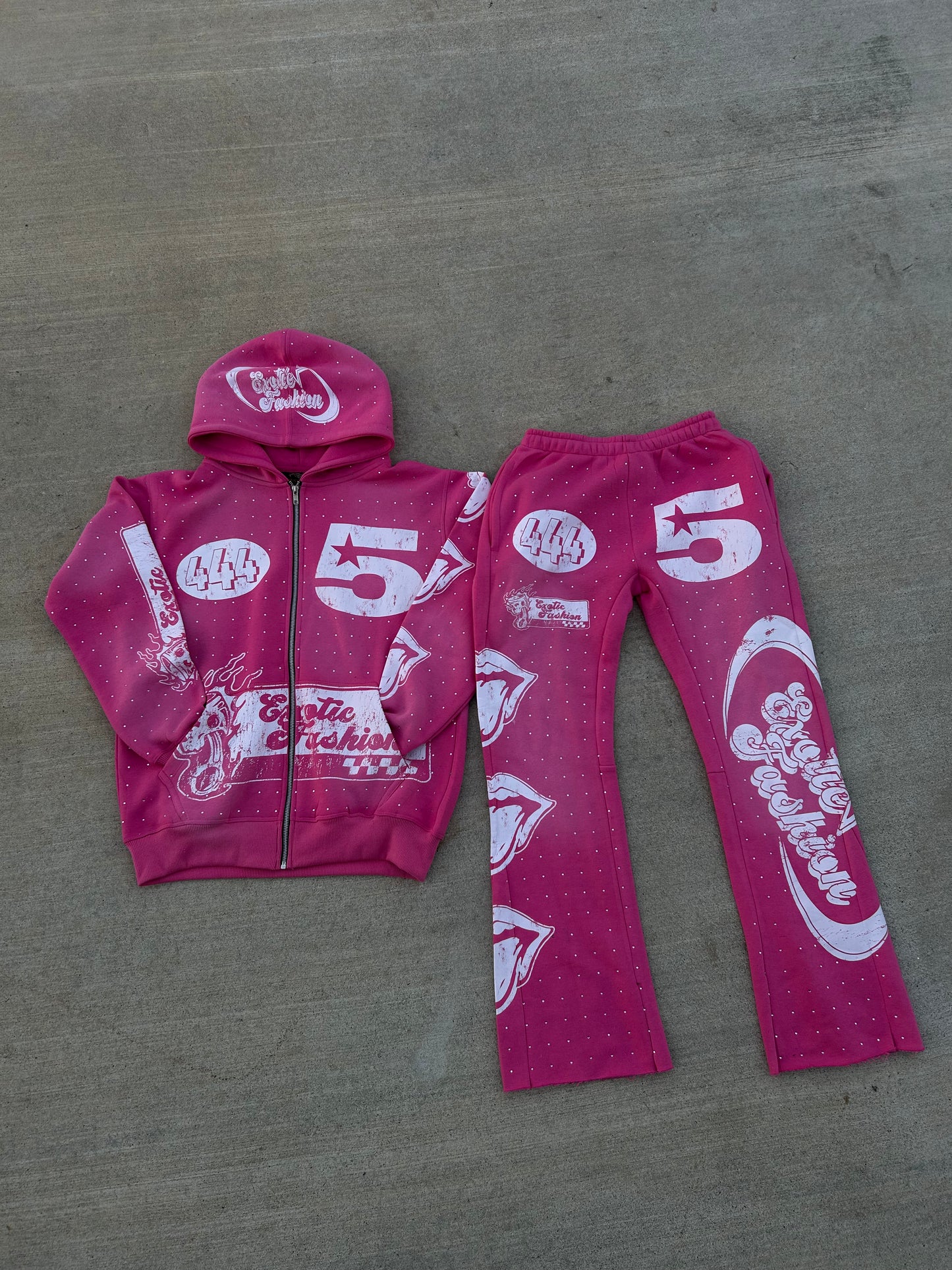 5⭐️ rhinestone set pink